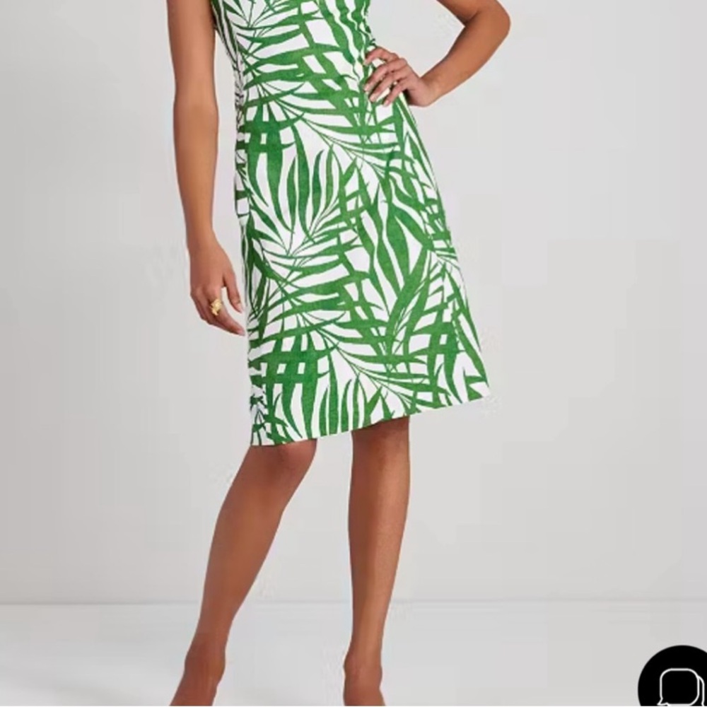 Kate Spade, Palm Frond Dress Knot Shoulder Dress, size 8 - Picture 8 of 11